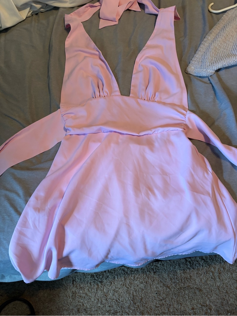 Women’s Pink Halter Mini Dress